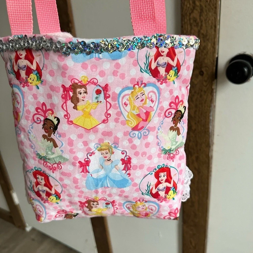 New Hand Crafted Handmade Girls Disney Princess Bling Purse